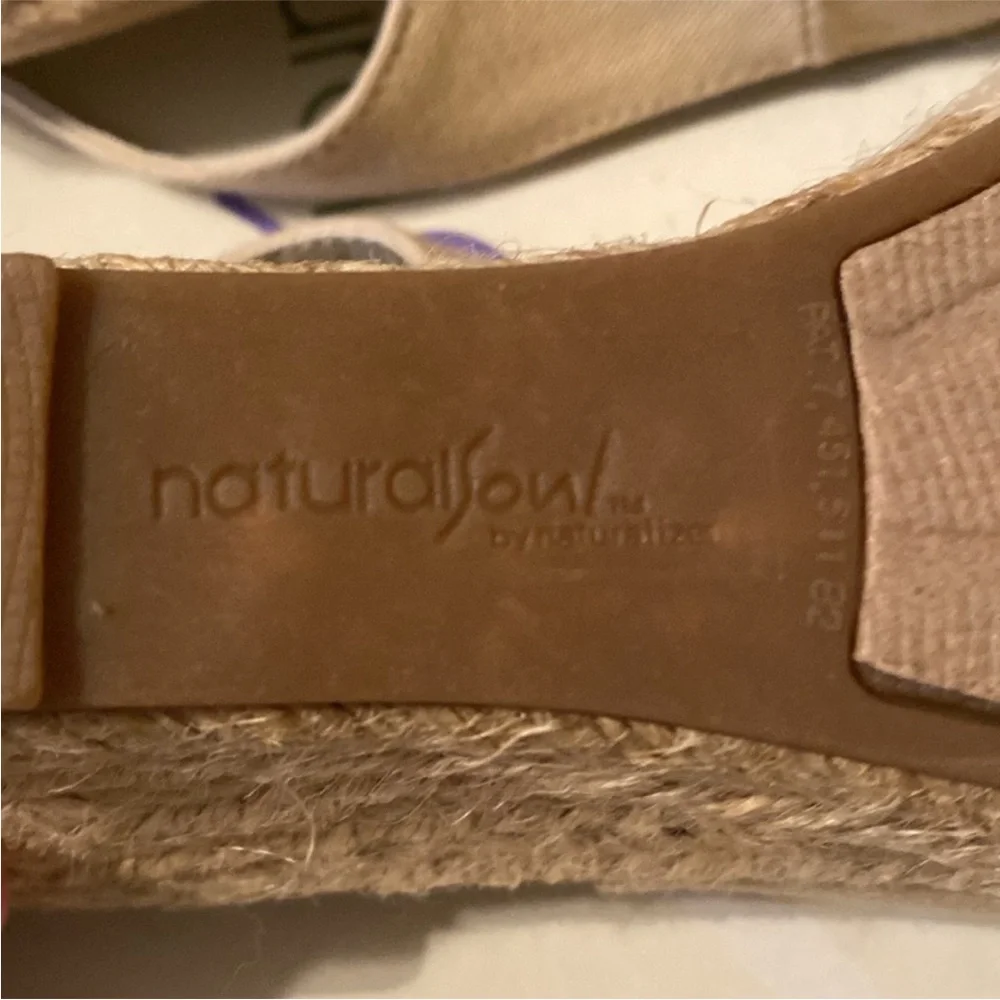 Natural Soul Women's Cream Espadrille Sandals with Slingback and Bow